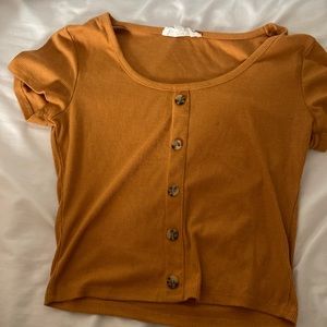 Mustard, yellow crop top